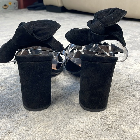 Laurence Dacade Tamara Heart Slingback Sandals Black Suede PVC Valentines 35.5 - Picture 6 of 15